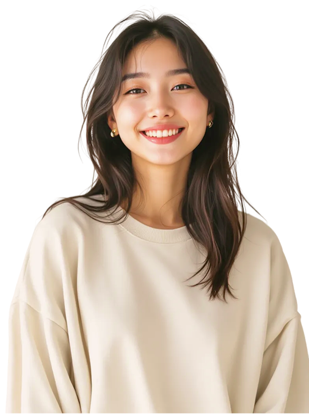 Étudiante souriante avec un sac à dos